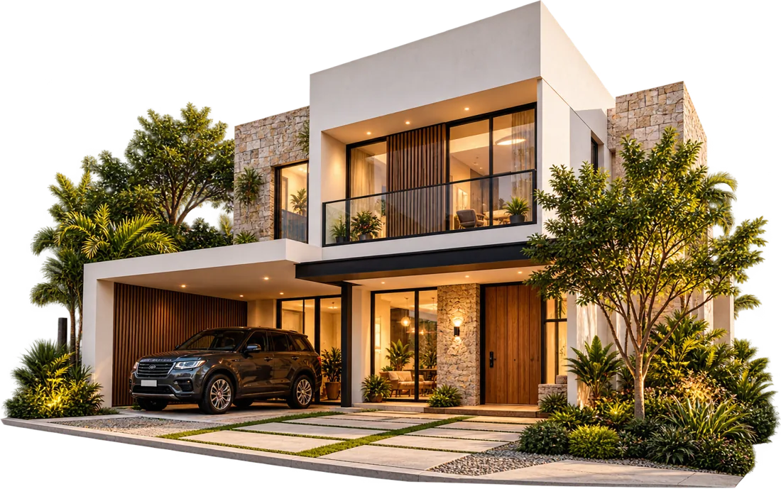 Casa terminada con cochera y jardín, lista para habitar